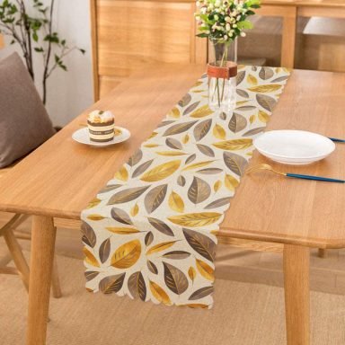 Renkli Sonbahar Yaprakları Özel Tasarımlı Modern Özel Tasarım Runner