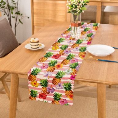Pembe Zeminli Ananaslar Özel Tasarım Runner