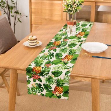 Summer Tropikal Desenli Özel Tasarım Runner