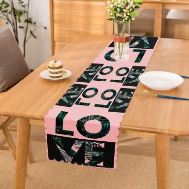 Love Yaprak Detaylı Özel Tasarım Runner