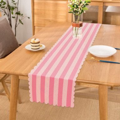 Pembe Renklerin Uyumu Modern Tasarımlı Dekoratif Özel Tasarım Runner