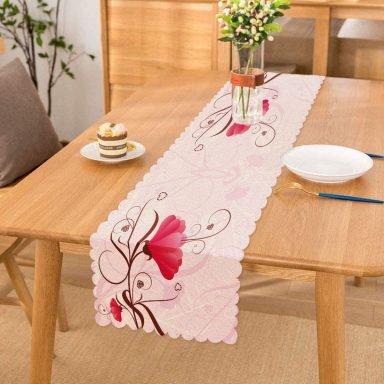 Realhomes Gelincik Motifli Dijital Baskılı Runner