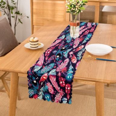 Realhomes Renkli Tüyler Dijtal Baskılı Modern Runner
