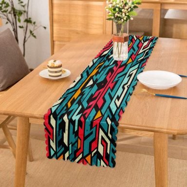 Realhomes Geometrik Motifler Özel tasarım Dijital Baskılı Runner
