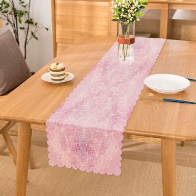 Realhomes Pembe Zerafeti Özel Tasarım Dijital Baskılı  Modern Runner