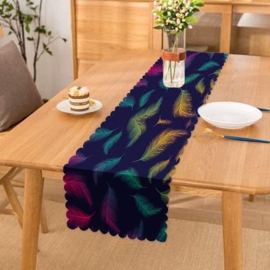 Realhomes Ebru Motifli Dijital Baskılı Modern Runner