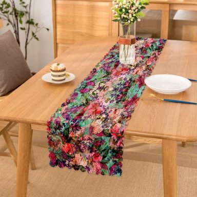 Realhomes Suluboya Desenli Dijital Baskılı Modern Runner