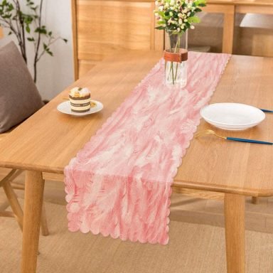 Realhomes Pudra Zeminli Dijital Baskılı Modern Runner