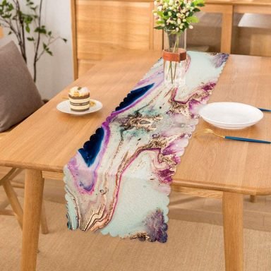 Realhomes Sulu Boya Desenli Özel Tasarım Dijital Baskılı Modern Runner