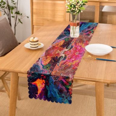 Realhomes Sulu Boya Desenli Özel Tasarım Dijital Baskılı Modern Runner