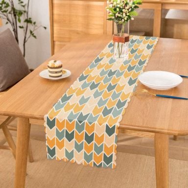 RealHomes Desenli Dijital Baskılı Dekoratif Runner