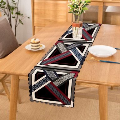 Modern Sanat Tasarımlı Dijital Baskılı Runner