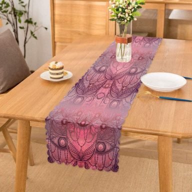 Modern Çini Temalı Dijital Baskılı Runner