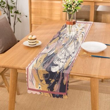 Modern Sanat Tasarımlı Dijital Baskılı Runner