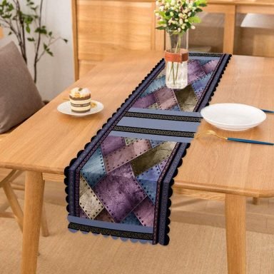 Modern Geometrik Motifli Özel Tasarım Runner