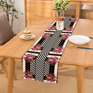 Modern Sanat Tasarımlı Dijital Baskılı Runner