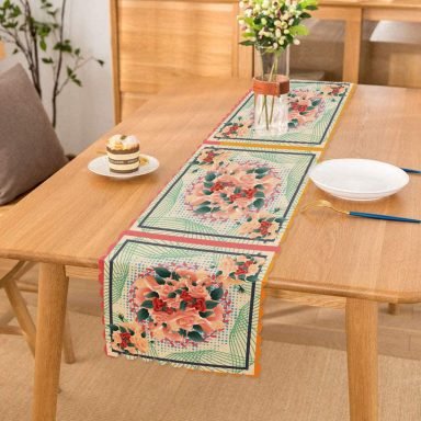 Modern Sanat Tasarımlı Dijital Baskılı Runner