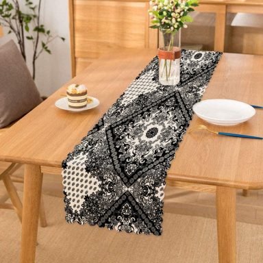 Modern Çini Tasarımlı Dijital Baskılı Runner