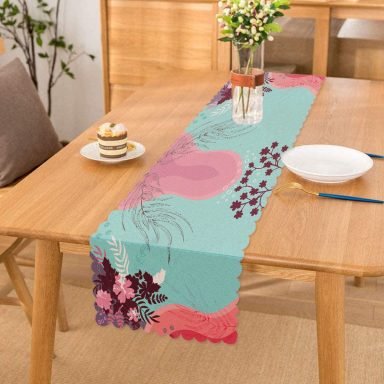 Modern Sanat Tasarımlı Dijital Baskılı Runner