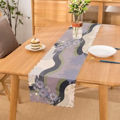Modern Sanat Tasarımlı Dijital Baskılı Runner
