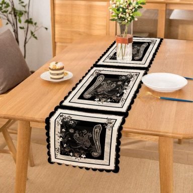 Modern Sanat Tasarımlı Dijital Baskılı Runner
