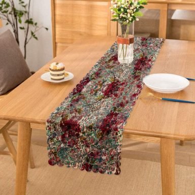 Modern Sanat Tasarımlı Dijital Baskılı Runner