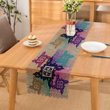 Modern Sanat Tasarımlı Dijital Baskılı Runner