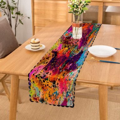 Modern Sanat Tasarımlı Dijital Baskılı Runner