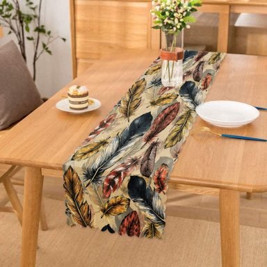 Modern Sanat Tasarımlı Dijital Baskılı Runner