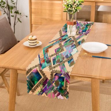 Modern Sanat Tasarımlı Dijital Baskılı Runner