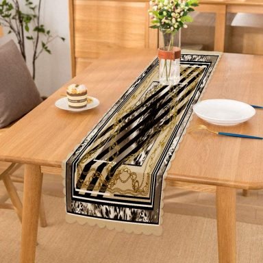Modern Desenli Özel Tasarım Dijital Baskılı Runner