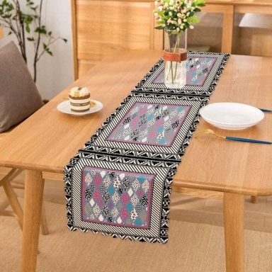 Modern Desenli Özel Tasarım Dijital Baskılı Runner