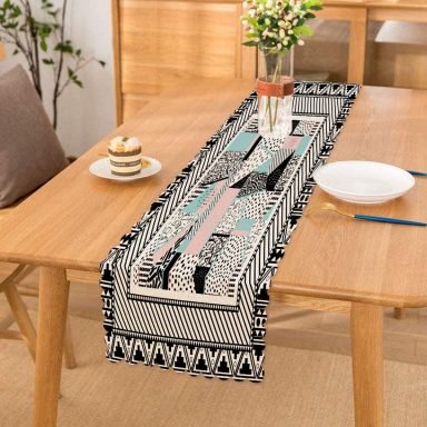 Modern Desenli Özel Tasarım Dijital Baskılı Runner