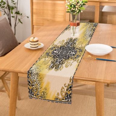 Modern Çini Tasarımlı Dijital Baskılı Runner