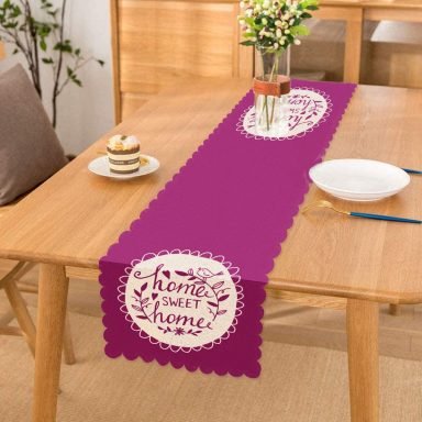 Home Sweet Home Dijital Baskılı Dekoratif Runner