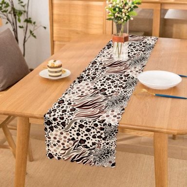 Leopar Baskılı Ikat Desenli Modern Runner