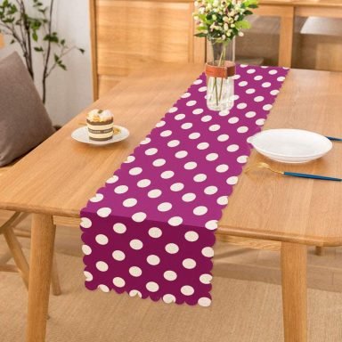 Puantiyeli Dijital Baskılı Dekoratif Runner