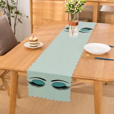 Modern Kirpik Dijital Baskılı Dekoratif Runner