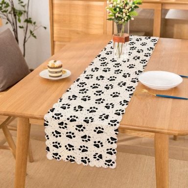 Köpek Ayak İzi Desenli Özel Tasarım Modern Runner