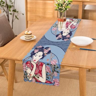 Inci Kolyeli Japon Kadın Dijital Baskılı Modern Runner