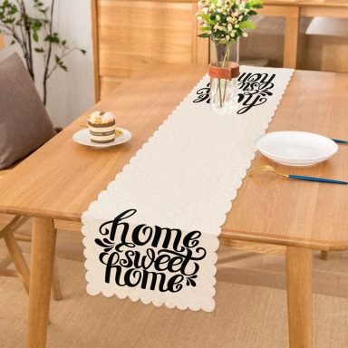 Home Sweet Home Dijital Baskılı Dekoratif Runner
