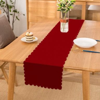 Vişne Çürüğü Düz Renk Tasarımlı Runner