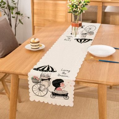 Fashion Girl Dijital Baskılı Modern Runner