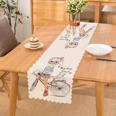 Fashion Girl Dijital Baskılı Modern Runner