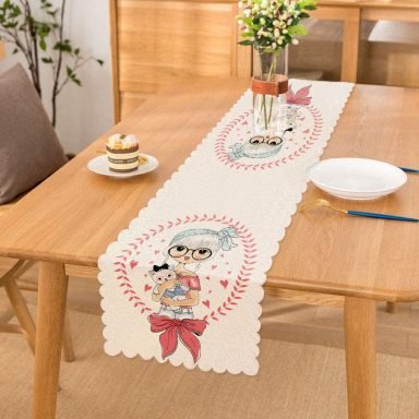 Fashion Girl Dijital Baskılı Modern Runner