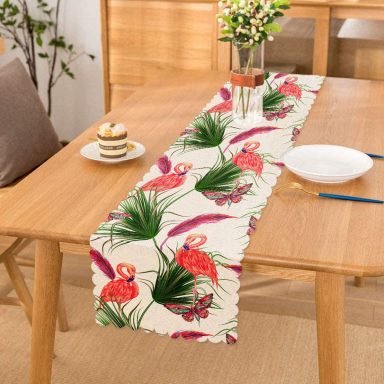 Flamingo Desen Dijital Baskılı Modern Runner