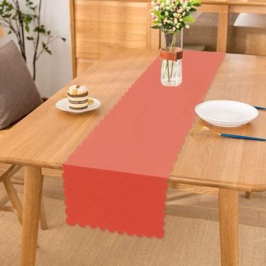 Mercan Resimli Dijital Baskılı Dekoratif Runner