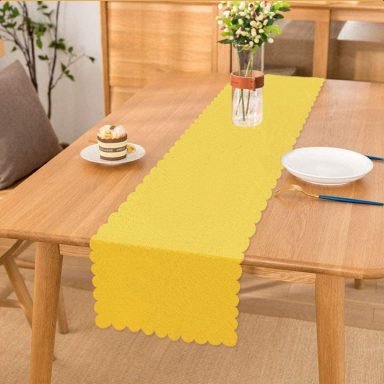 Sarı Renkli Dijital Baskılı Runner