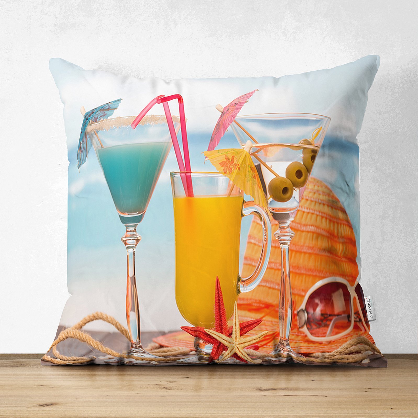 Suet-K3004-Summer-Sahil-Tasarimli-Dijital-Baskili-Suet-Yastik-Kirlent-Kilifi