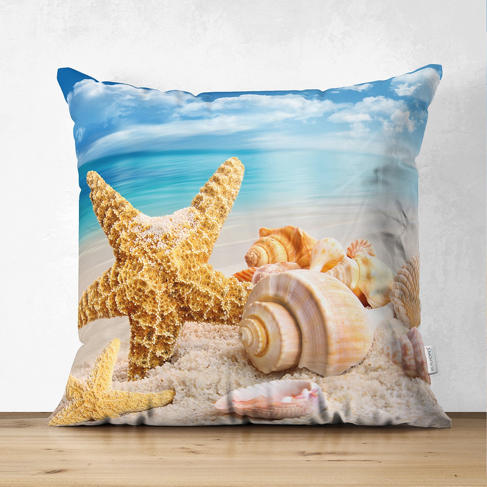 Suet-K3436-Deniz-Yildizi-Midyeler-Ozel-Tasarimli-Modern-Suet-Yastik-Kirlent-Kilifi